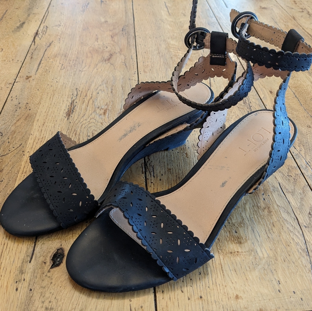 LOFT Black Wedges